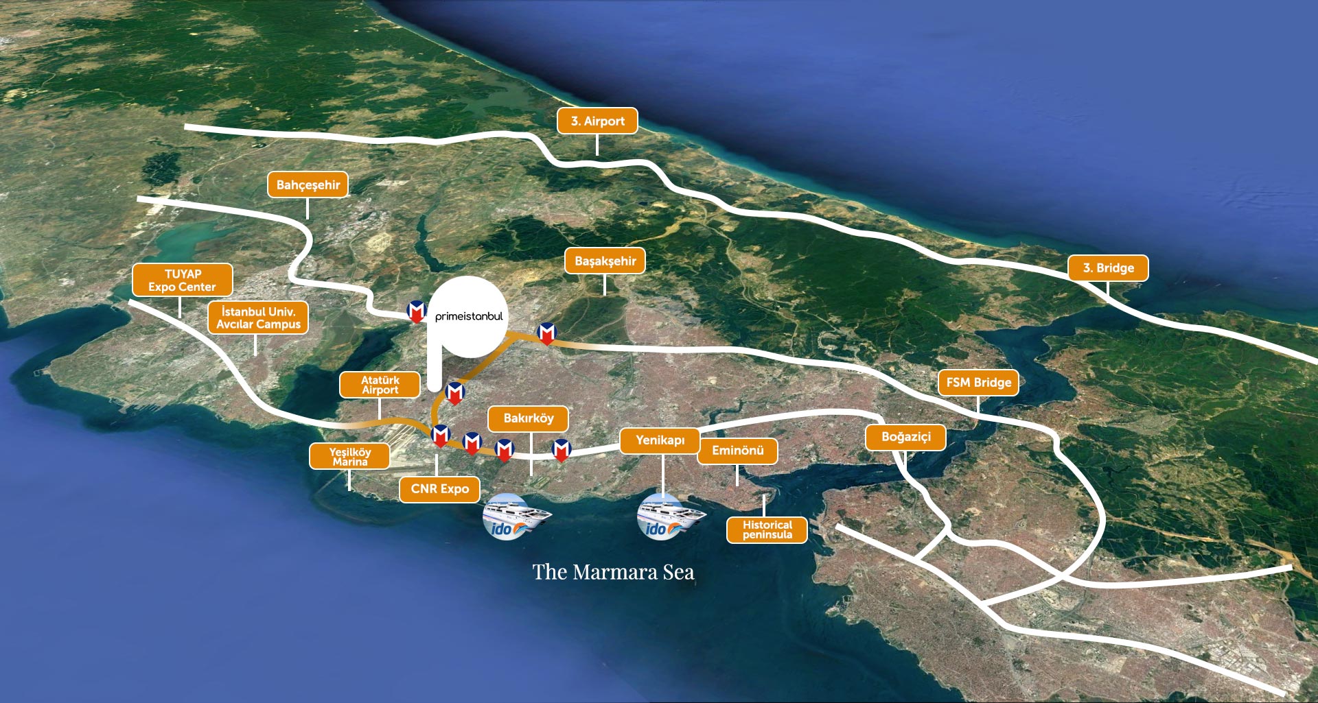 Prime Istanbul Konum Haritası